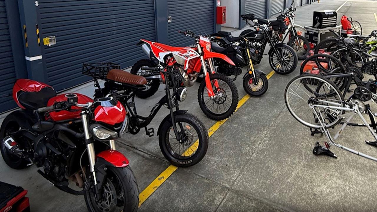 Police uncovered a haul of bikes, power tools and animals.