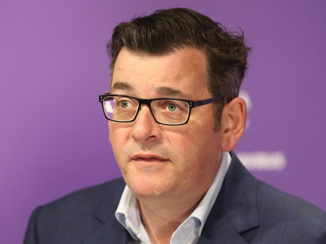 Premier Daniel Andrews has insisted he did not make the decision to use private security for Melbourne’s hotel quarantine program. Picture: NewsWire/ David Crosling