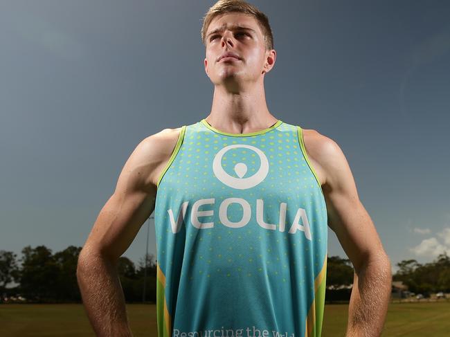 Brisbane's Alex Hartmann has made the Olympic team as a 200m runner. Pic Peter Wallis