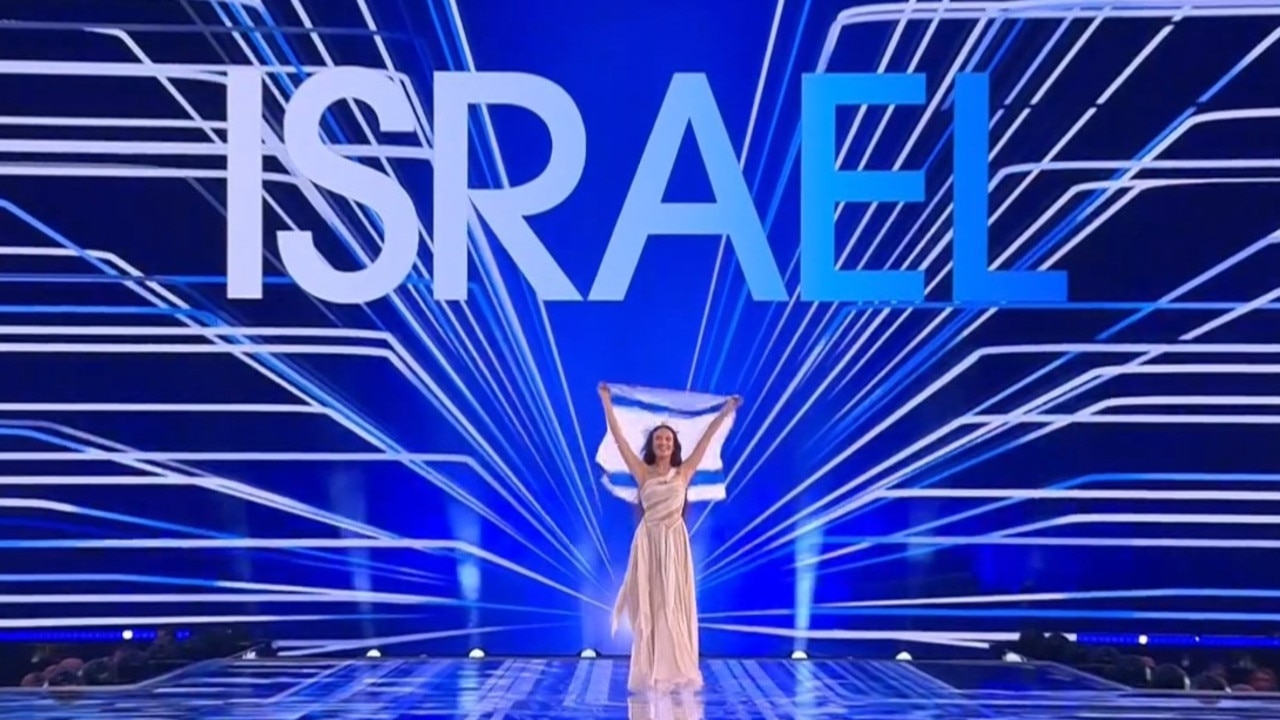 Israel's entry takes to the stage.