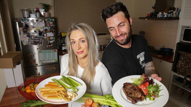 Audrey Kasa, a vegan, and her husband Kane, a meat-eater, manage to live in harmony, despite their different diets. Picture Andrew Tauber