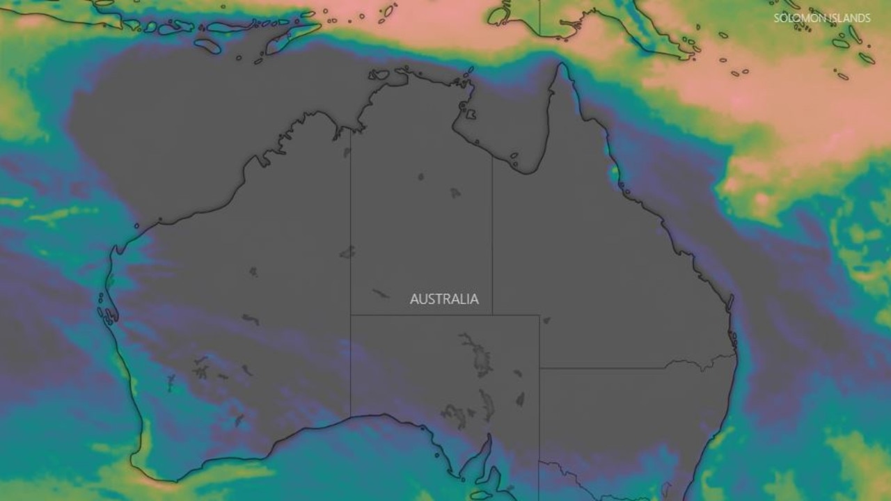The next five days of rain accumulation in Australia. Picture: Windy