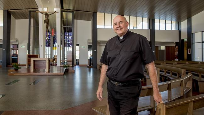 Father Morgan Batt at the Burleigh Heads Catholic Parish. Picture: Jerad Williams