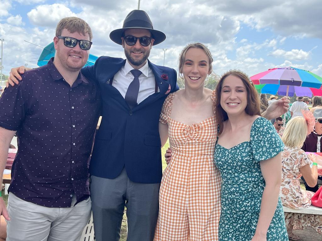 Mason, Clair, Brooke and Leigh at the Torbanlea Picnic Races.