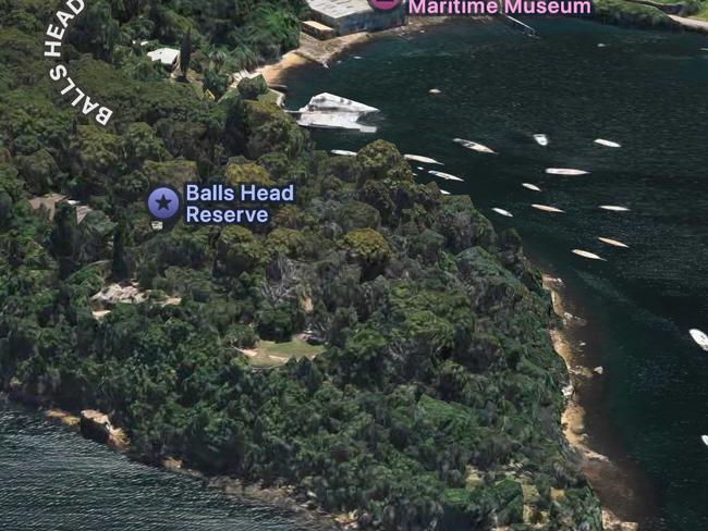 Map of balls head reserve, where a rescue operation is under way