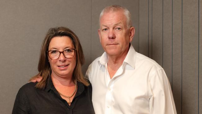 Emma and Grant Stevens, 12 months on from losing their youngest son, Charlie. Image: Russell Millard Photography