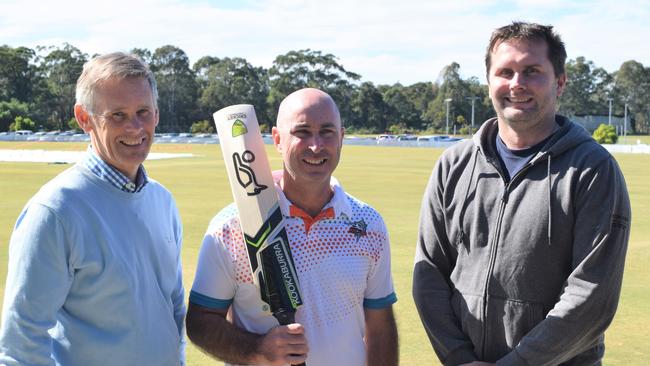 SCCA President Chris Baker, Coastal Marlins General Manager Andrew Pearce and SCCA Vice President Jeremy Schultz. Picture: Eddie Franklin.