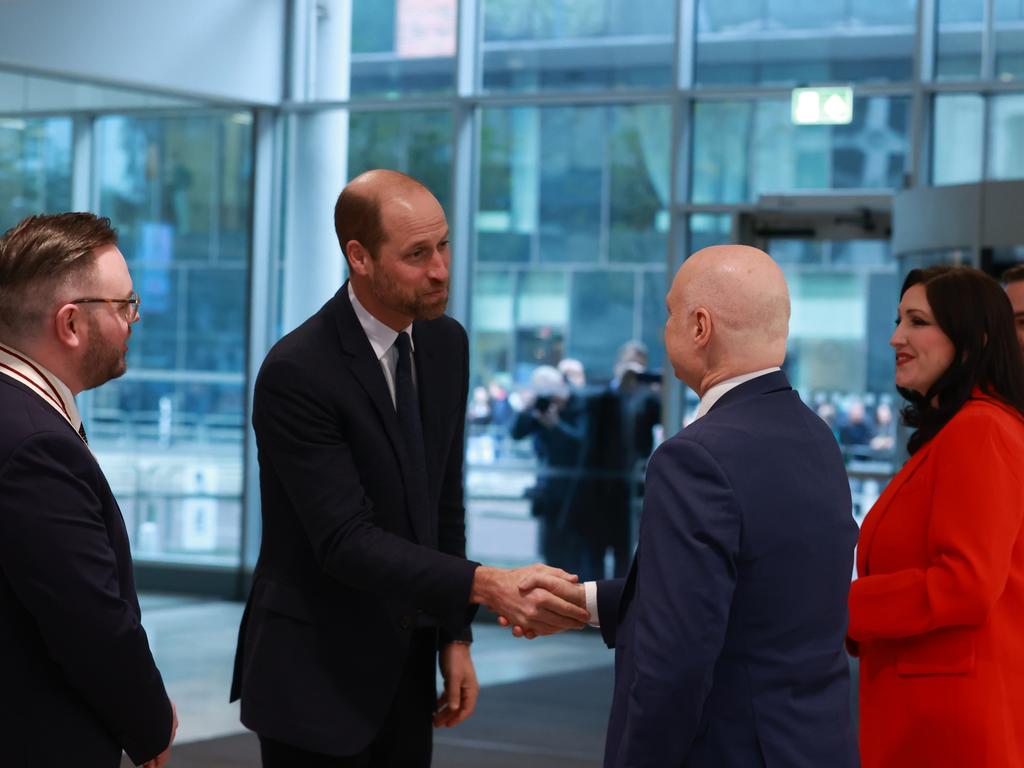 The prince, seen here meeting with university staff in Belfast, has just returned from South Africa. Picture: Liam McBurney – Pool/Getty Images