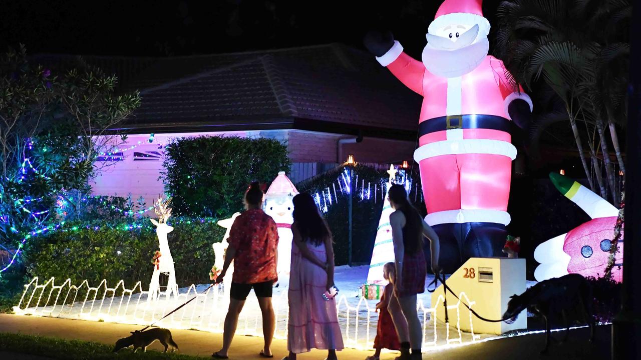 Christmas lights on Rainsford Place, Buderim. Picture: Patrick Woods.