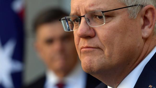 Scott Morrison announced clinical trials of a COVID-19 vaccine being developed by the University of Queensland in partnership with biotech company CSL will be abandoned. Picture: Getty Images