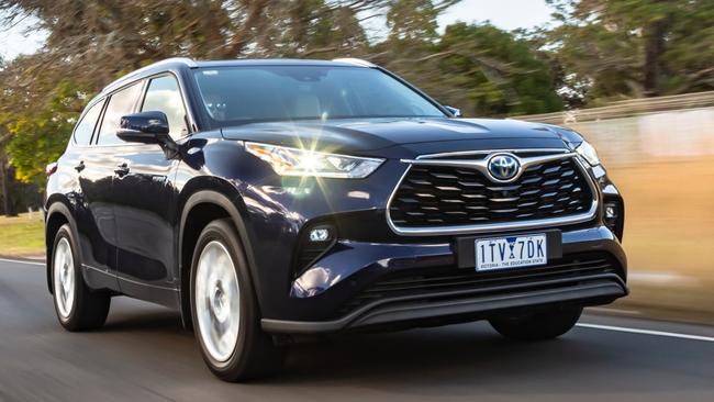 If you can’t quite commit to full electric, Toyota’s Kluger hybrid coud be an option. Picture: Supplied.