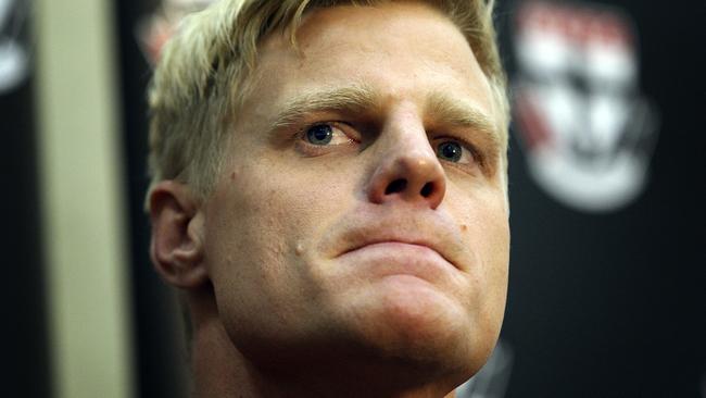 Nick Riewoldt faced the media over the publication of nude photographs of himself.