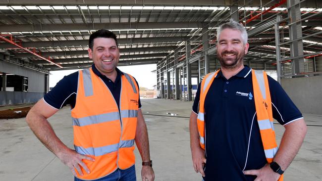 Followmont regional manager James Henderson and branch manager Thomas Dungavell at the new facilities under construction in the Bohle. Picture: Evan Morgan