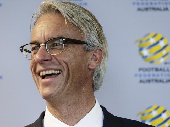 SYDNEY, NEW SOUTH WALES - NOVEMBER 18: FFA CEO David Gallop speaks during the 2016 Football Federation Australia Hall of Fame Induction Ceremony at the FFA Offices on November 18, 2016 in Sydney, Australia. (Photo by Brook Mitchell/Getty Images)