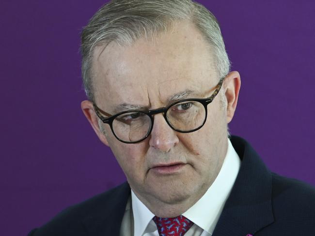 CANBERRA, AUSTRALIA, NewsWire Photos. FEBRUARY 7, 2024: The Prime Minister, Anthony Albanese attends the UN International Women's Day Parliamentary Breakfast at Parliament House in Canberra. Picture: NCA NewsWire / Martin Ollman