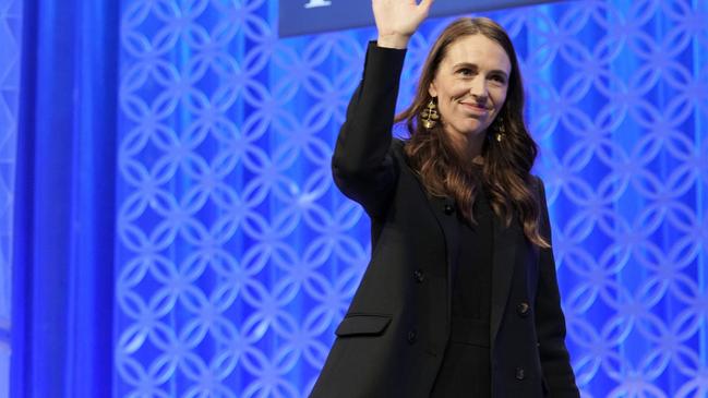 Dame Jacinda Arder in Boston, Massachusetts. Picture: Getty Images.