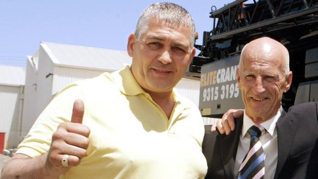 Mick Gatto with old mate Brian “Mickey” Finn.