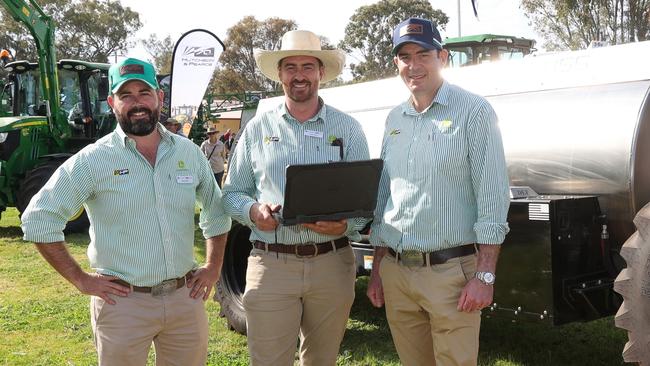 Henty Machine of the yearL -R Andrew Watt, Hamis Ross and Arron Hutcheon from Hutcheon & Pearce