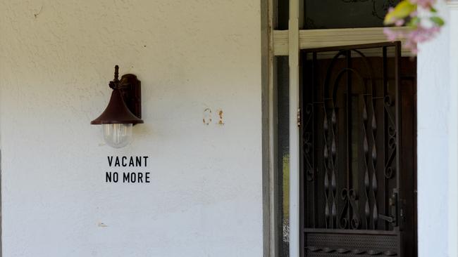 Properties on Manningham St in Parkville, purchased for the East West Link, are being taken over by squatters. Picture: Andrew Henshaw