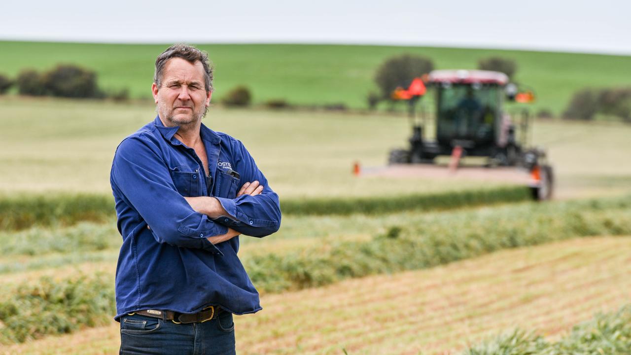 Yorke Peninsula farmer Elden Oster in his paddocks. Picture: Brenton Edwards