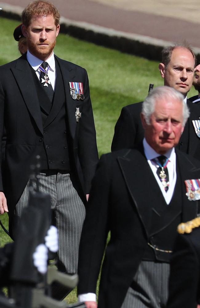 But the Prince wasn’t seen to have any one-on-one public interaction with his father. Picture: Gareth Fuller/POOL/AFP