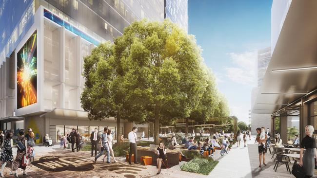 An artist’s impression of the Smart Hub on the proposed Civic Link in Parramatta.