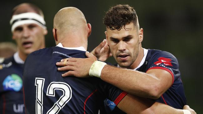 Tom English became the most capped Melbourne Rebels player. Picture: AAP