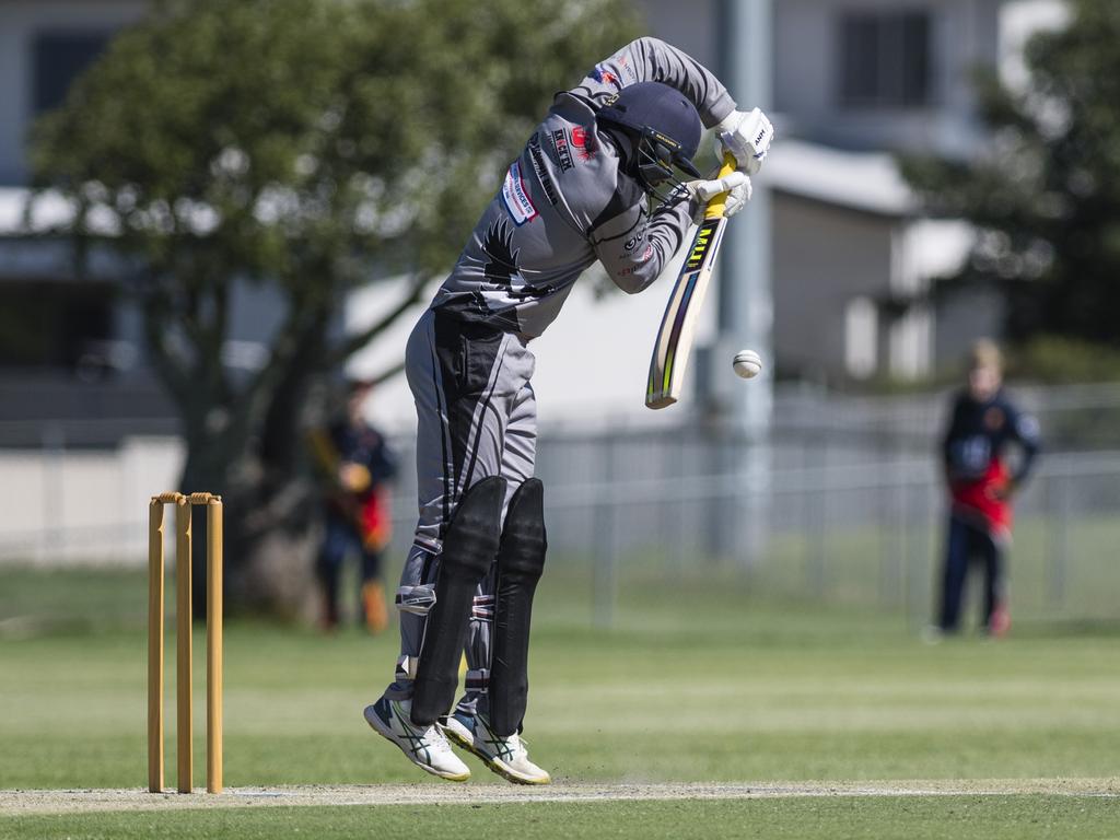 Ashvir Singh bats for Souths Magpies against Metropolitan-Easts in Toowoomba Cricket A Grade One Day grand final at Captain Cook Reserve, Sunday, December 10, 2023. Picture: Kevin Farmer