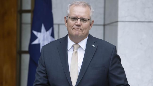 Scott Morrison has suffered a three-point fall in his approval ratings. Picture: Gary Ramage