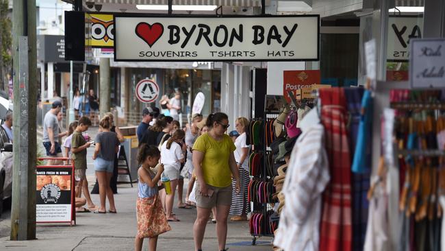 Byron Bay has become a meeting point for relatives who live in Sydney and Queensland. Picture: NCA NewsWire / Steve Holland