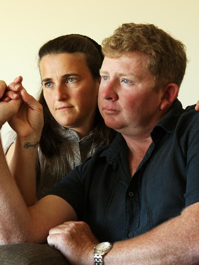 Peter and Emma Cockburn urge drivers not to rely on reverse cameras. Picture: Toby Zerna