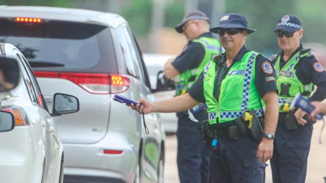 NT Police open their Easter Driving Blitz targeting alcohol and drugs on the road. Picture Glenn Campbell