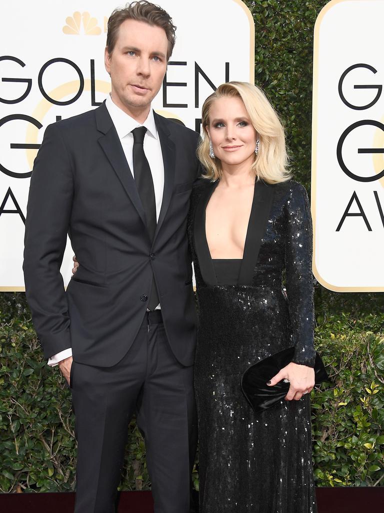 Kristen Bell with husband Dax Shepard … Picture: Frazer Harrison/Getty