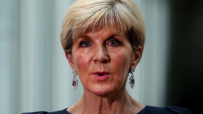 Foreign Affairs Minister Julie Bishop. Picture: Kym Smith.