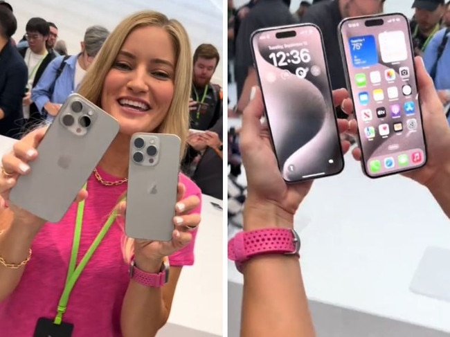 The iPhone 15 Pro Max is Apple's latest model, so we sadly can't expect a hefty discount on it this Black Friday - instead be prepared to buy an older iPhone if you want it on sale. Picture: TikTok/@ijustine.