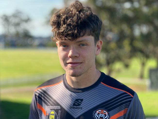 Cooper Mangan of the Macarthur Wests Tigers Laurie Daley Cup team. Picture: Contributed