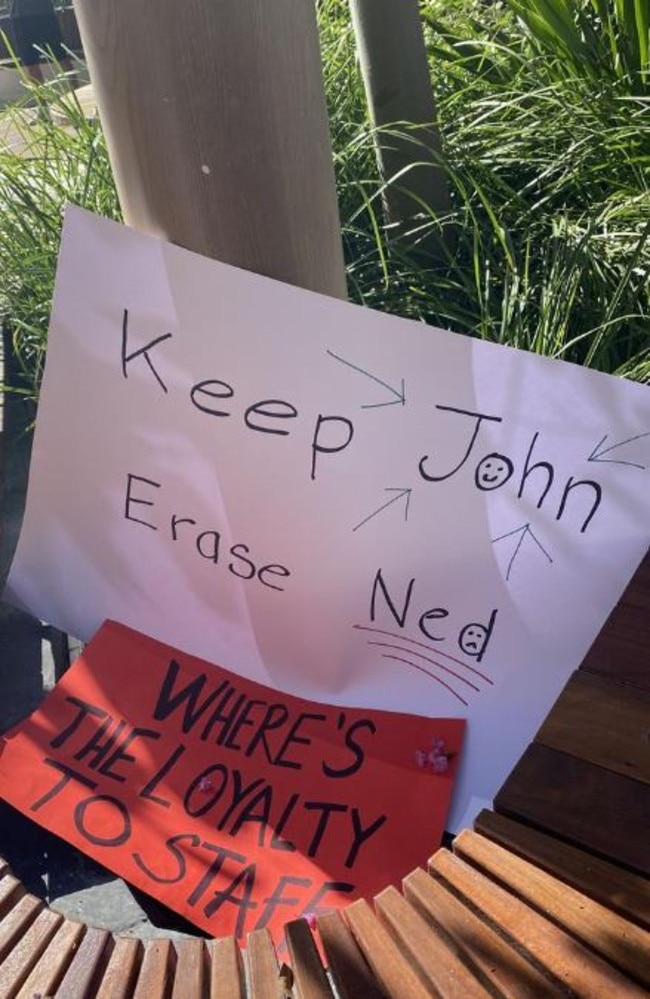 A protest sign outside Liverpool Council.