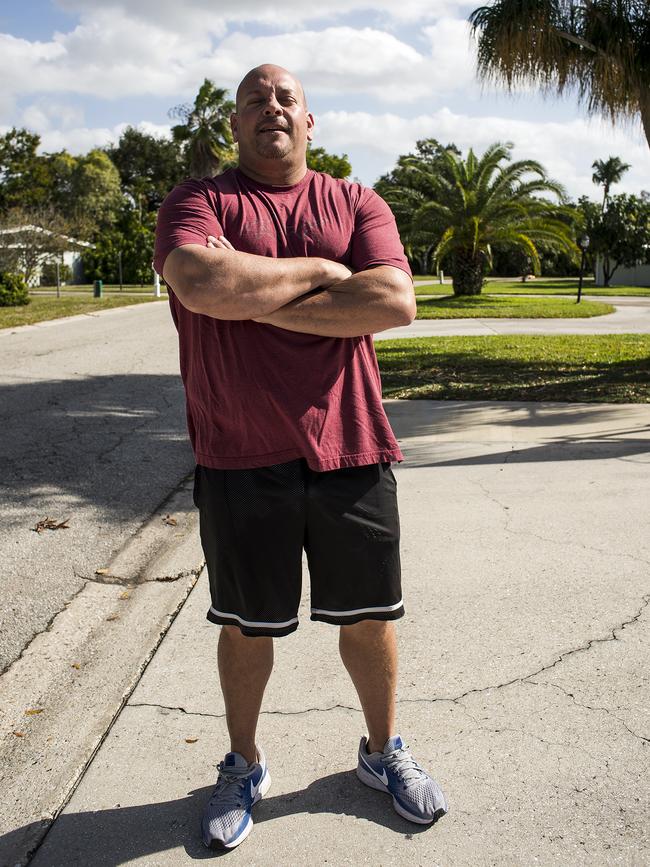 Rich Citrola, 50, at his home in Fort Myers, Florida. Picture: Logan Newell