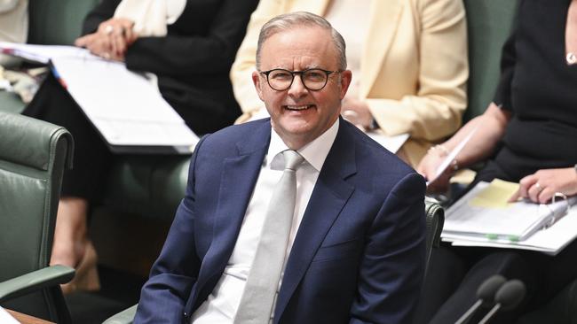 Anthony Albanese in question time on Monday. Picture: NCA NewsWire / Martin Ollman