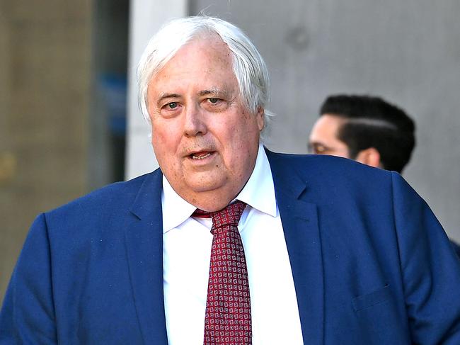 Clive Palmer leaves Supreme Court.Wednesday July 24, 2019. (AAP image, John Gass)