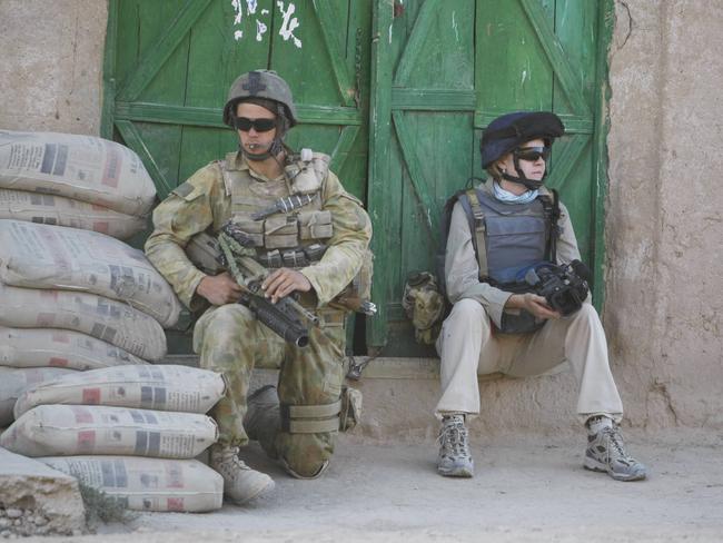 Embedded ... ABC's Middle East Correspondent Sally Sara in Afghanistan with the ADF.