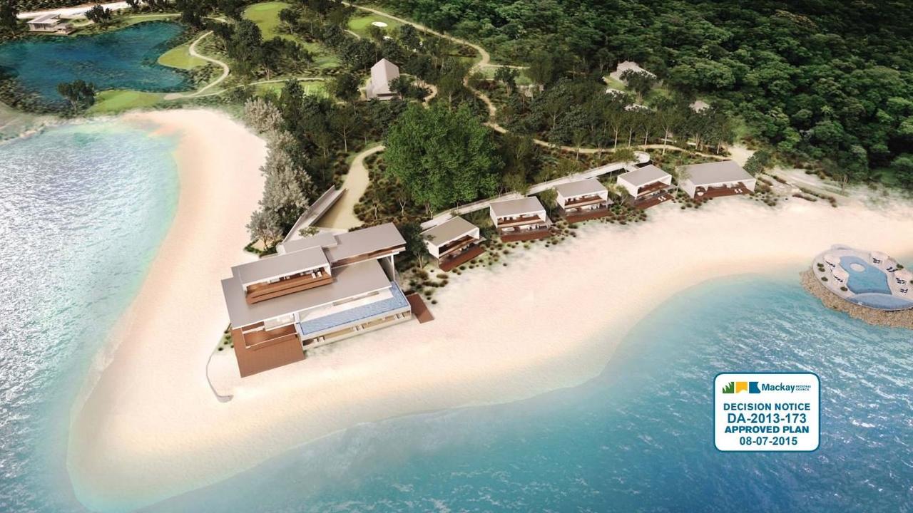 An artist's impressions of the proposed seven star resort on Brampton Island. Picture: Supplied, 2015