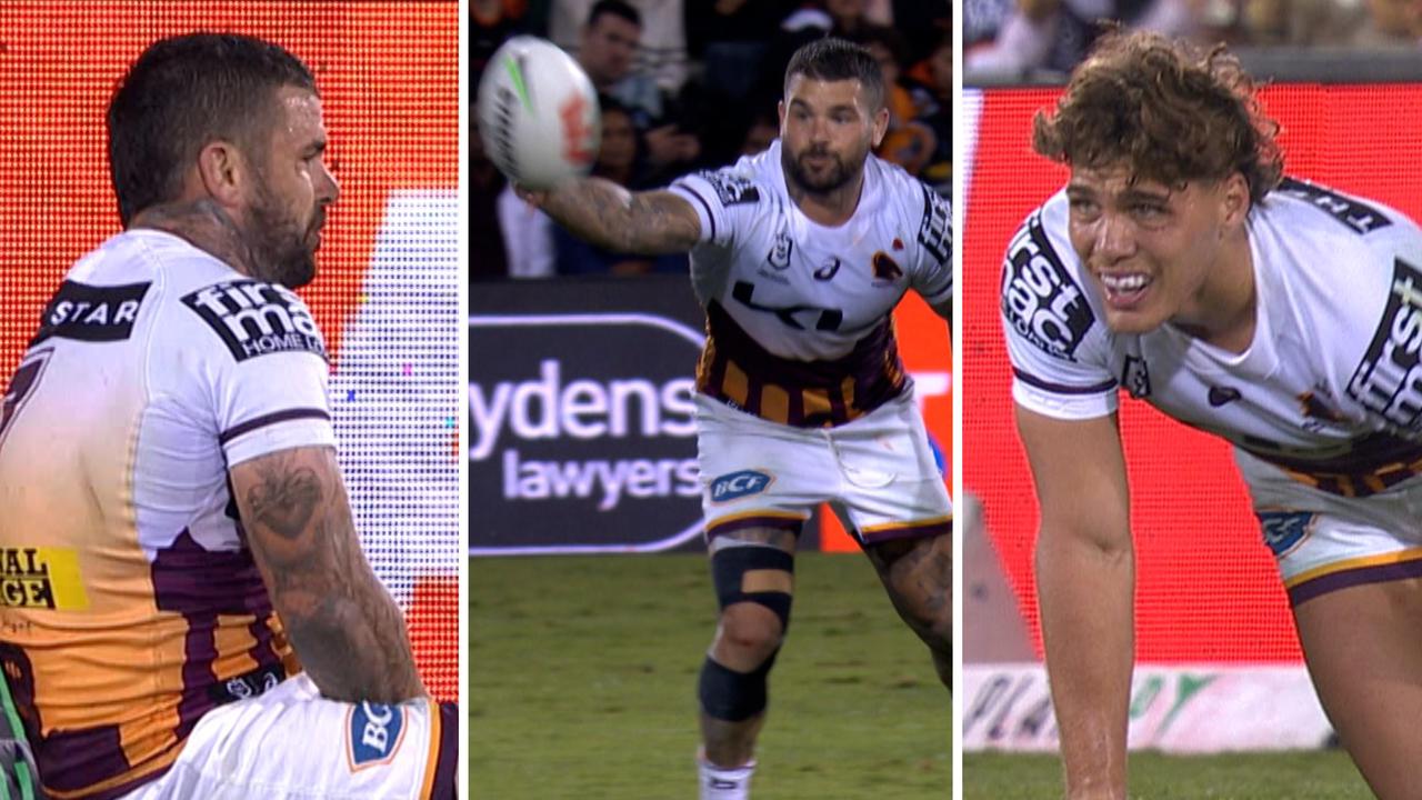 NRL 2024: Adam Reynolds intercept, cramping, Reece Walsh, Brisbane Broncos  vs Wests Tigers, Round 8