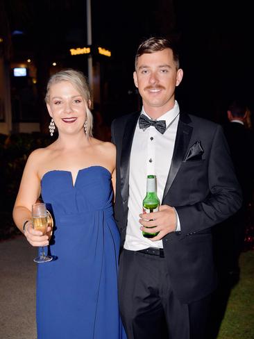 Sherree Hobart, and Daniel Klingner at the 2017 Qantas Darwin Turf Club Gala Ball at SkyCity Casino. Picture: MICHAEL FRANCHI