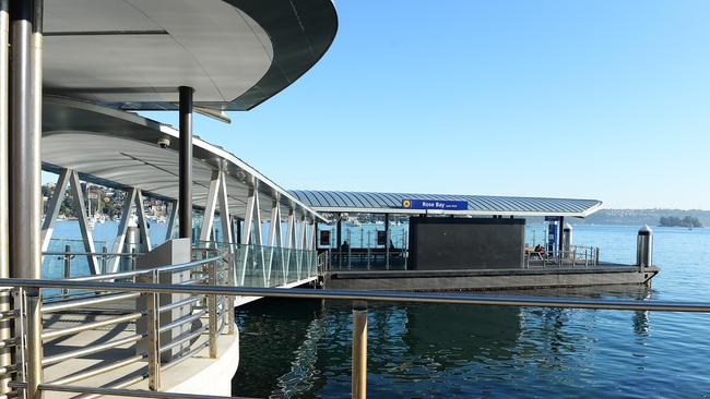 The Rose Bay Ferry wharf at Lyne Park.