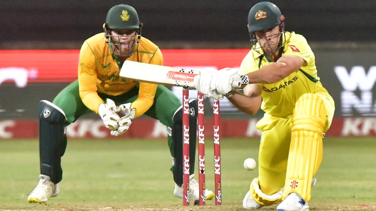 Mitchell Marsh in action during Australia’s T20 clash with South Africa last week. Picture: Getty Images