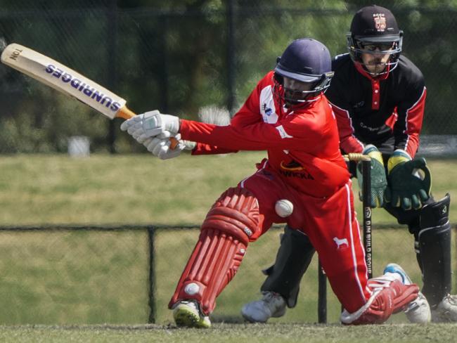 Mordialloc batter AK Tyrone. Picture: Valeriu Campan