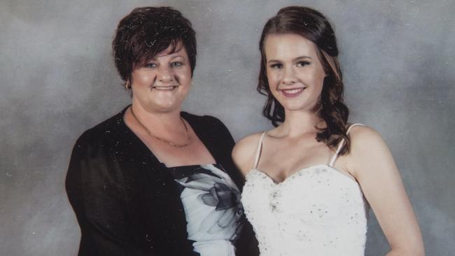 Natalee Wood suffered a brain aneurysm rupture, which lead to a grade five stroke. Pictured with her mother, Michelle.