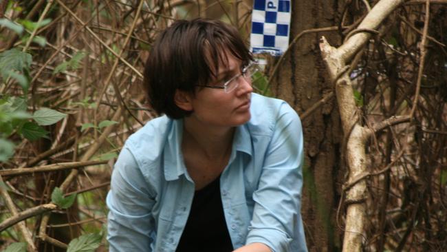 Dr Kirsty Wright on the site of a homicide investigation.