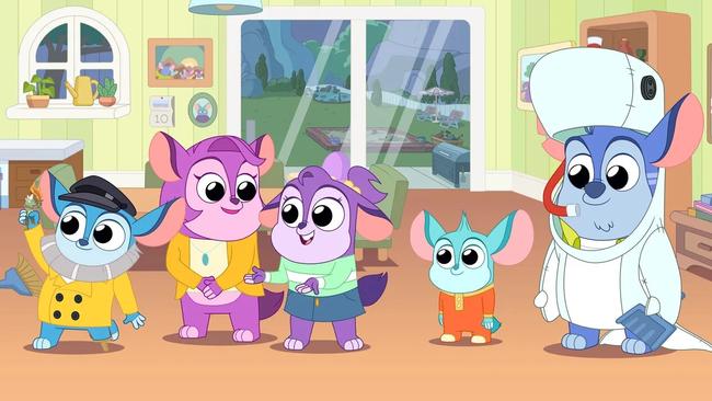 Photo from an episode 7 of Chip Chilla showing characters Chip, Chinny, Charla, Chubbly, and Chum Chum. Photo: Daily Wire